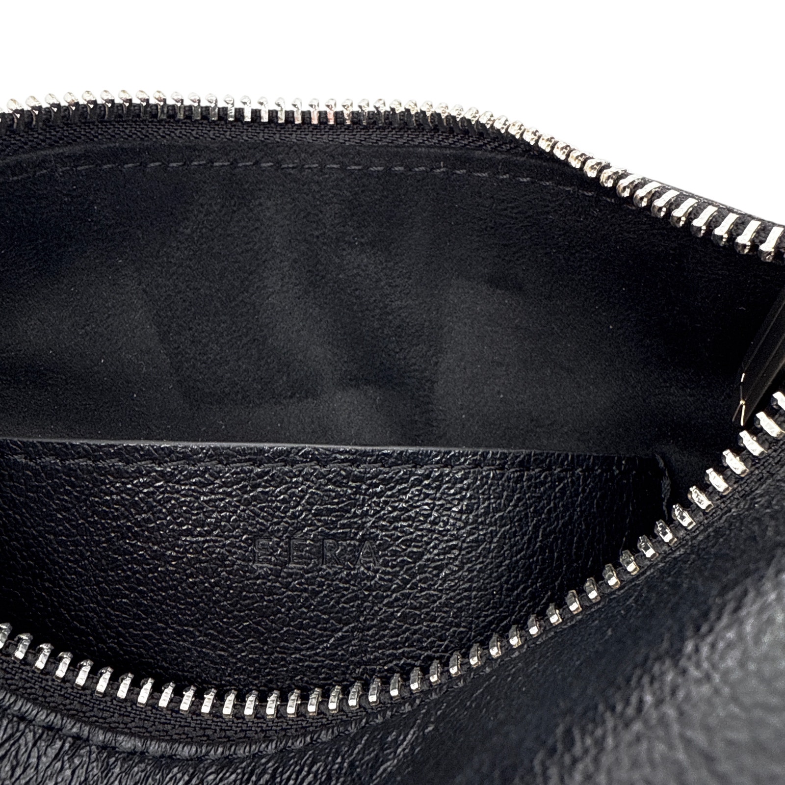 Eera Metallic Moon Bag In Laminated Black — image 6 of 8